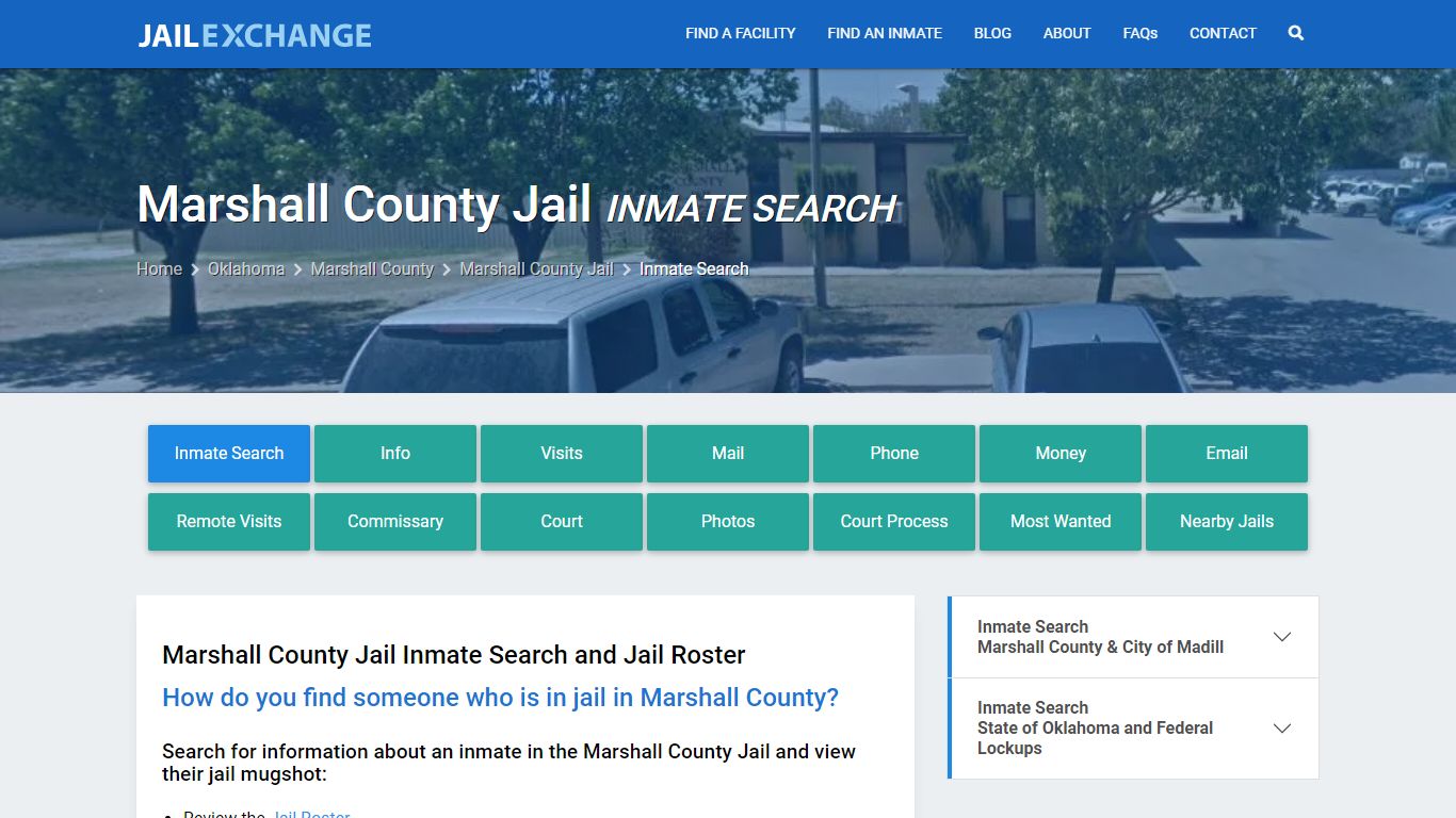 Inmate Search: Roster & Mugshots - Marshall County Jail, OK