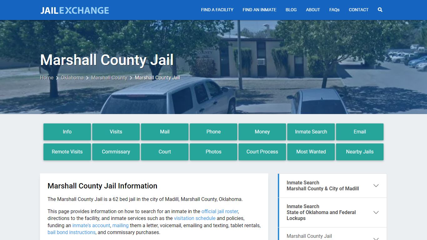 Marshall County Jail, OK Inmate Search, Information